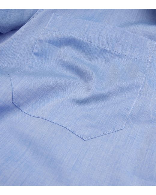 Derek Rose Blue Cotton Nightshirt