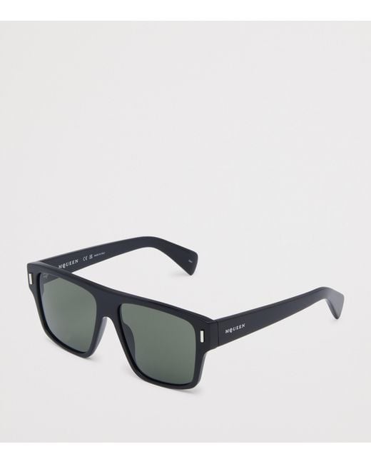 McQueen Black T-Bar Rivet Panthos Sunglasses