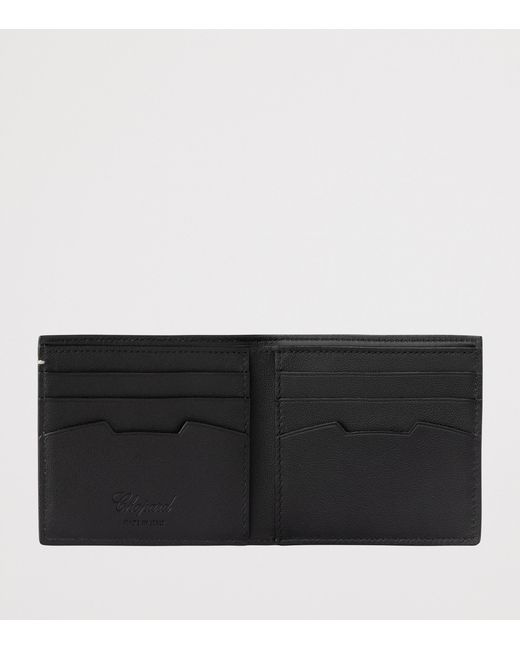 Chopard Black Mini Leather Racing Bifold Wallet
