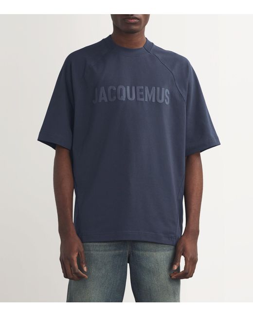 Jacquemus Blue Raglan-sleeve Logo T-shirt for men