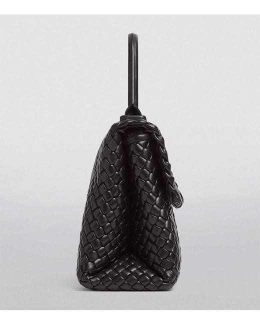 Bottega Veneta Black Intrecciato Patti Top-handle Bag