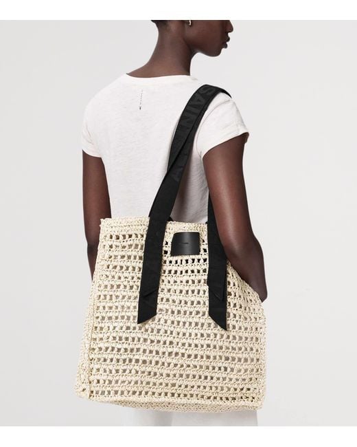 AllSaints Metallic Paper Mesh Lullah Tote Bag