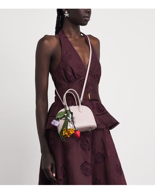 Self-Portrait Pink Mini Leather Top-Handle Bag
