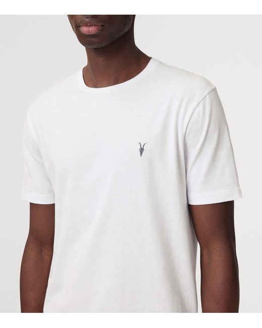 AllSaints White Organic Cotton Brace T-Shirt for men