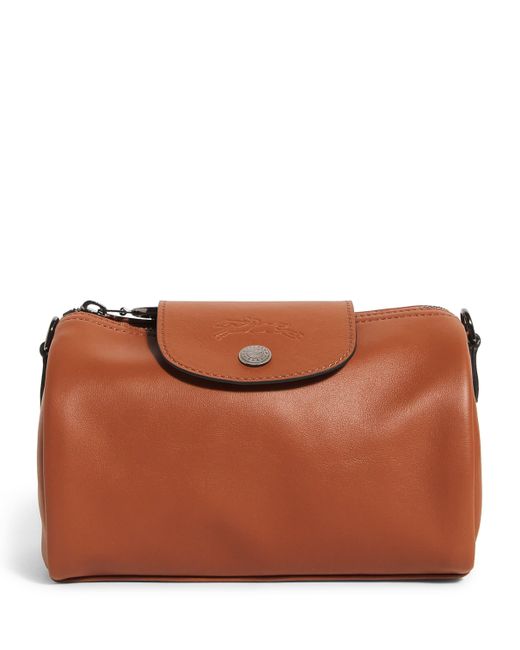 Longchamp Brown Leather Le Pliage Xtra Cross-Body Bag