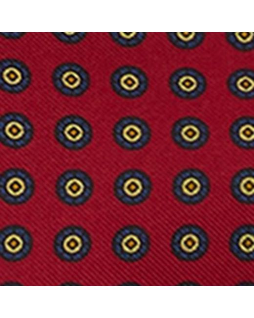 Dunhill Red Silk Printed Neckerchief for men