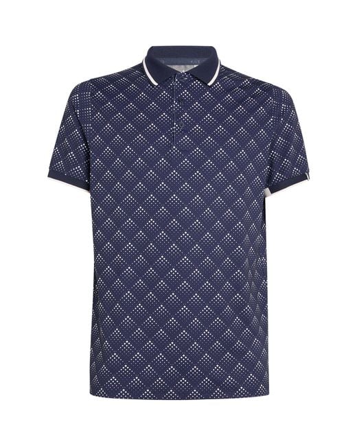 Kjus Blue Spot Printed Polo Shirt for men
