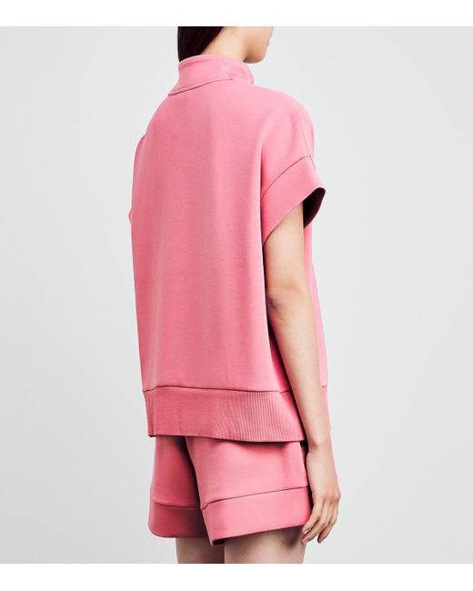 Varley Pink Short-Sleeve Ritchie Sweatshirt