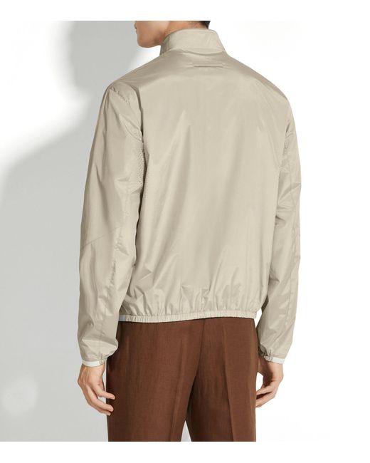Zegna Natural Silk Blouson Jacket for men
