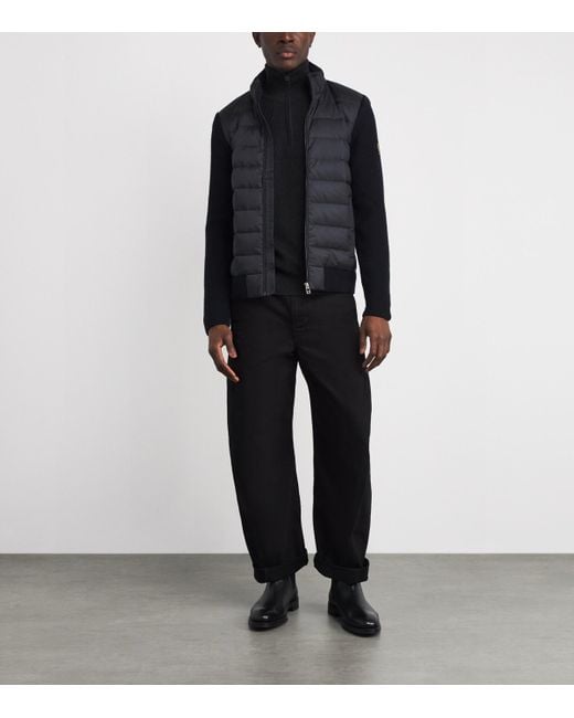 Belstaff Blue Merino Wool Circuiteer Hybrid Jacket for men