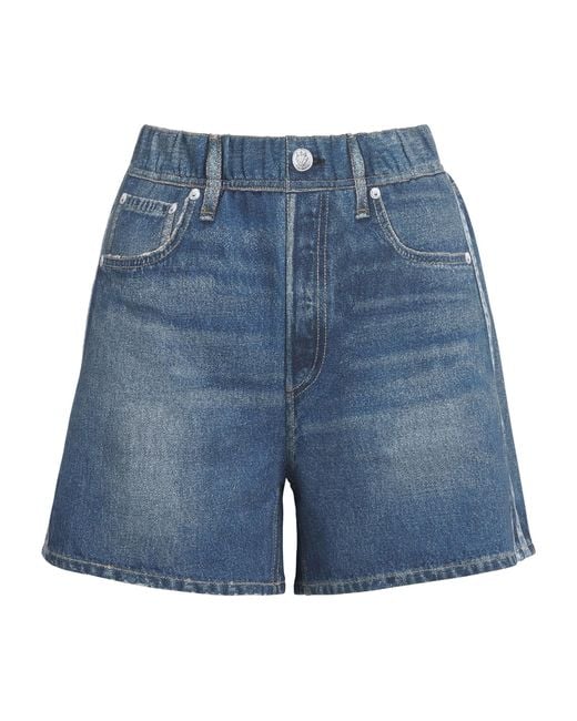 Rag & Bone Blue Miramar Terry Track Shorts