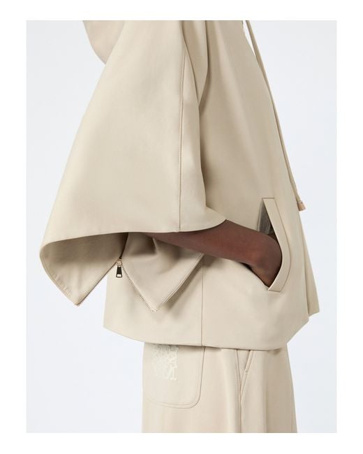 Max Mara Natural Technical Jersey Cropped Hoodie