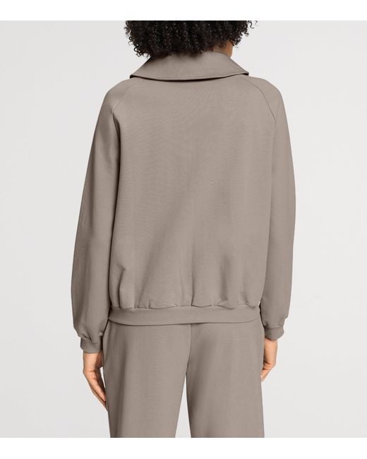 Hanro Gray Cotton Natural Living Cardigan