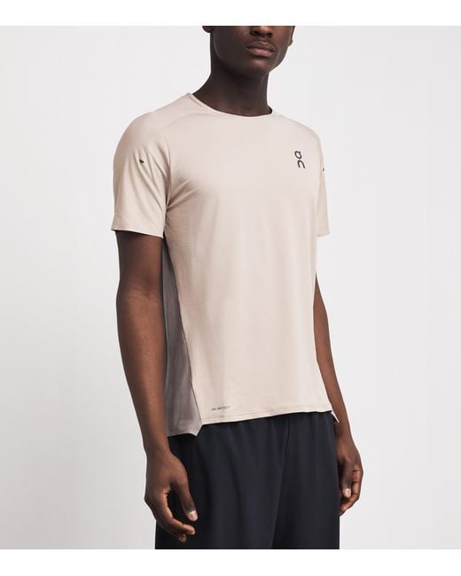On Shoes White Performance T-Shirt for men