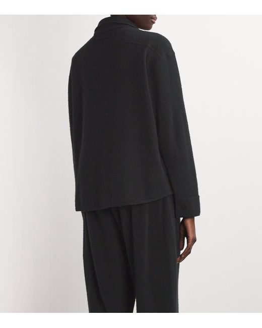 The Row Black Hosea Cashmere Shirt