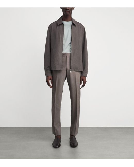 Canali Blue Cotton Double-Neck T-Shirt for men