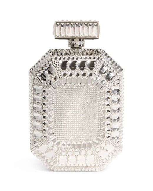 Judith Leiber Gray Crystal-embellished Perfume Bottle Clutch Bag