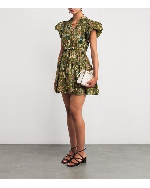Ulla Johnson Green Izel Mini Dress