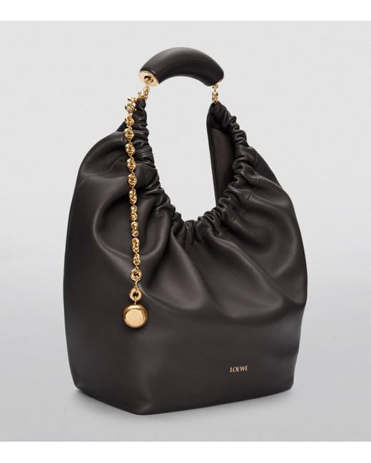 Loewe Black Medium Leather Squeeze Top-Handle Bag