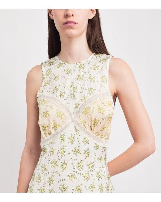 Sandro White Floral Print Maxi Dress