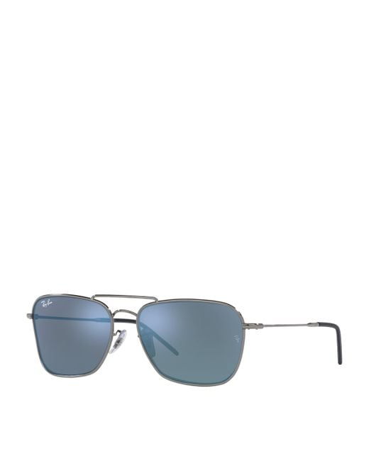 Ray-Ban Blue Gunmetal Square Sunglasses