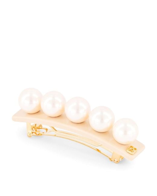 Alexandre De Paris Natural Oversize Pearl-Detail Slide Hair Clip