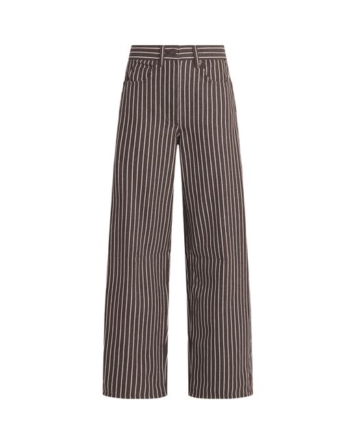 ME+EM Brown Extreme Seam Stripe Jeans