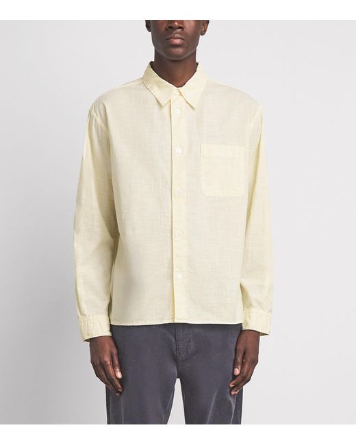 FRAME White Textured Cotton Shirt for men