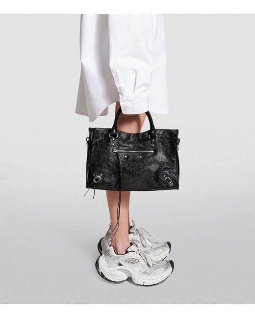 Balenciaga Black Medium Leather Le City Top-Handle Bag