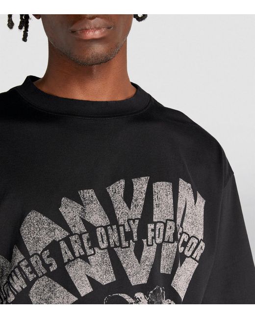 Lanvin Black X Future Graphic Print T-shirt for men