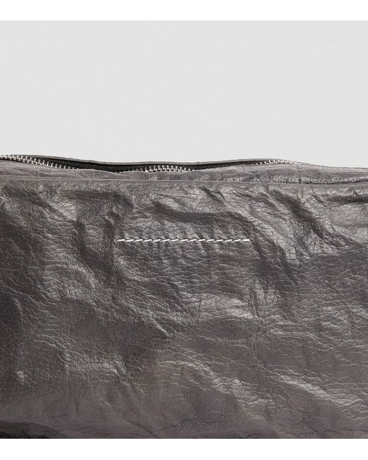 MM6 by Maison Martin Margiela Gray Leather Plaque Cross-body Bag for men