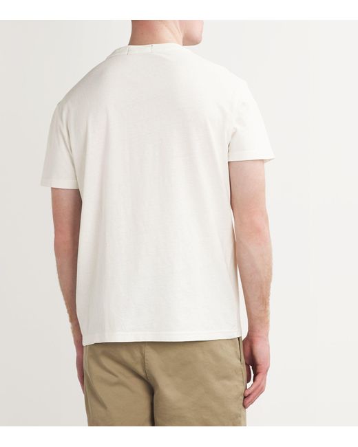 Polo Ralph Lauren White Cotton-linen Polo Pony T-shirt for men