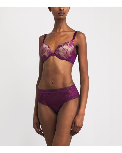 Maison Lejaby Purple Lace Songe Push-Up Bra
