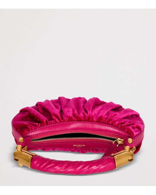 Balmain Pink Mini Ebene Top-Handle Bag