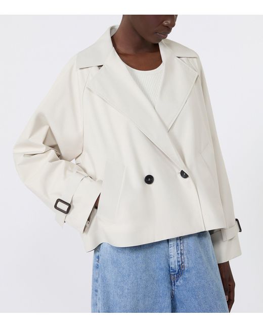 Weekend by Maxmara White Cropped Trench Jacket