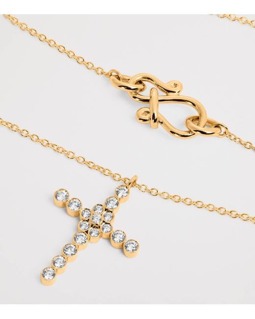 Sophie Bille Brahe Metallic And Diamond Fleur De Belle Necklace