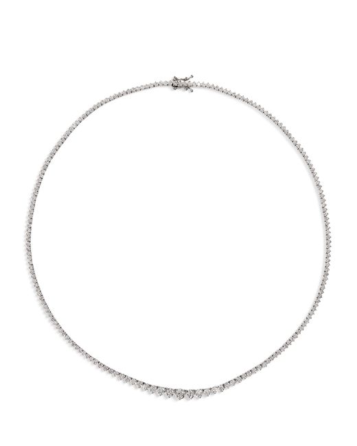 Harrods Metallic And Diamond Graduated Tennis Necklace