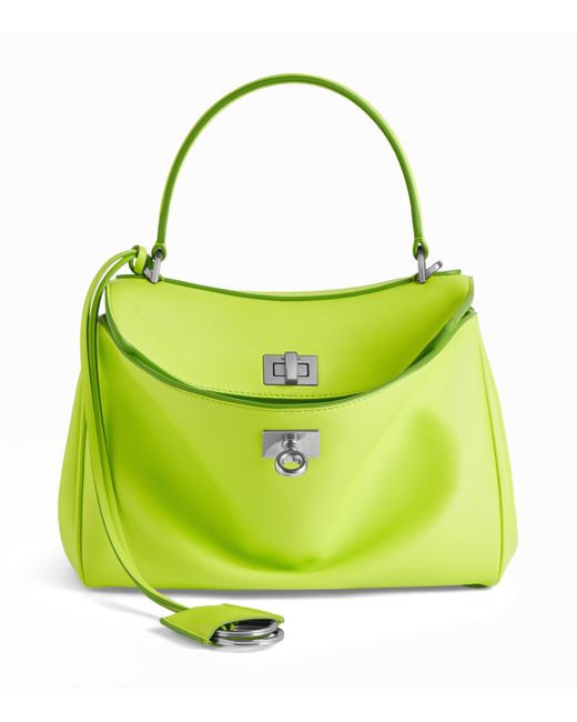 Balenciaga Yellow Mini Leather Rodeo Top-Handle Bag