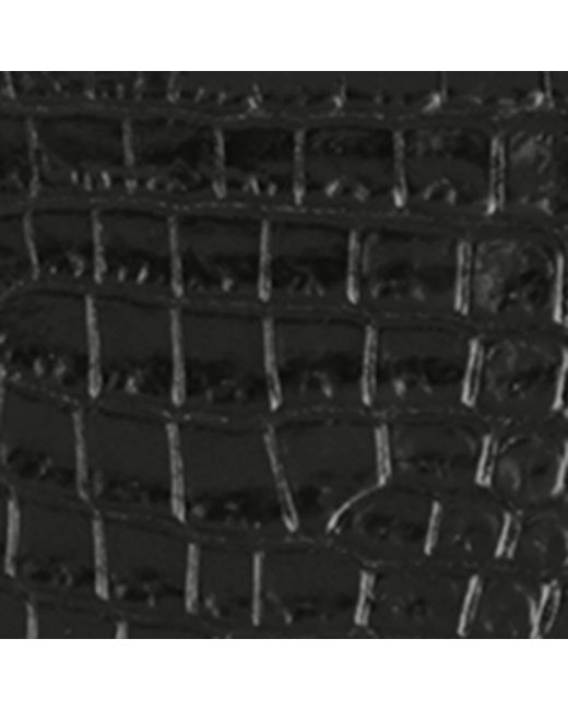 Saint Laurent Black Medium Sunset Croc-Embossed Shoulder Bag