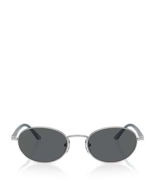 Persol Gray Ida Oval Sunglasses