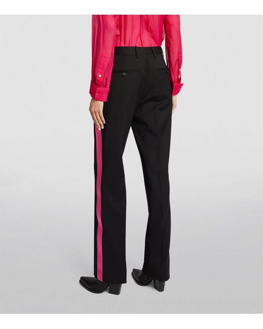 Helmut Lang Black Virgin Wool Seatbelt Tailored Trousers