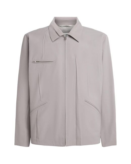 MM6 by Maison Margiela Gray Utility Zip-Up Jacket for men