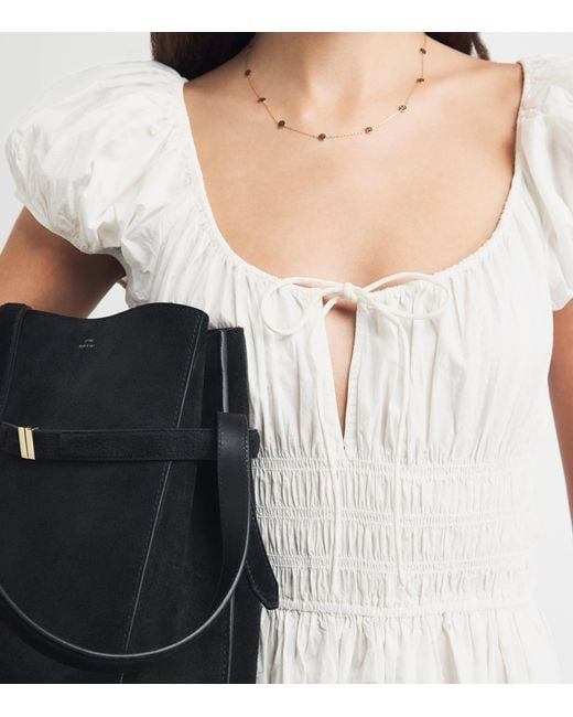 Doen White Organic Cotton Quinn Midi Dress