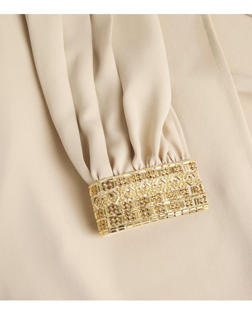 Max Mara Natural Cady Embellished Blouse