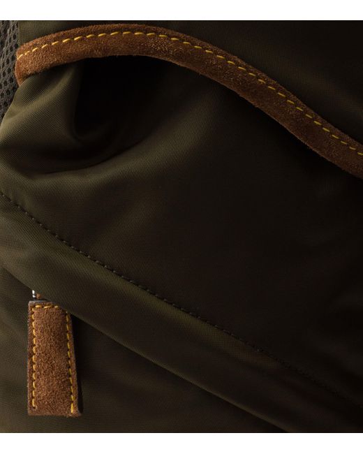 Prada Green Re-Nylon And Suede Backpack for men