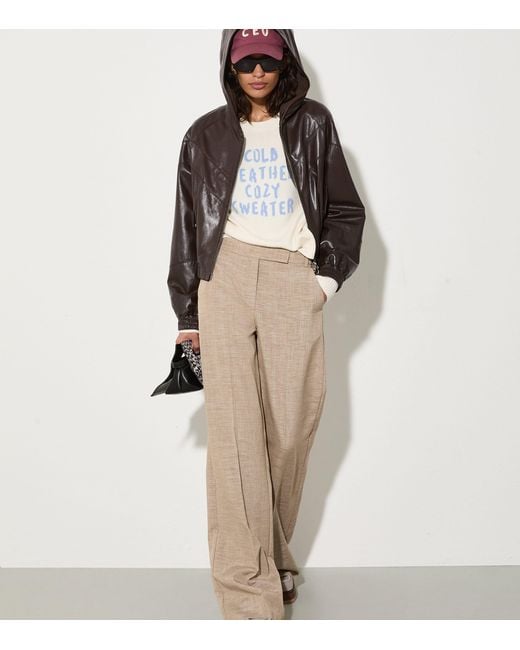 MAX&Co. White Wool-Cashmere Embroidered Sweater
