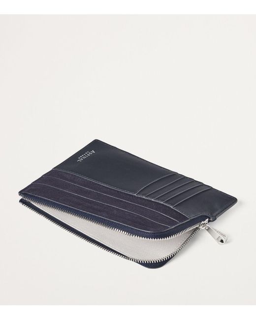 Aspinal of London Leather Zipped Travel Wallet in Blue Lyst UK