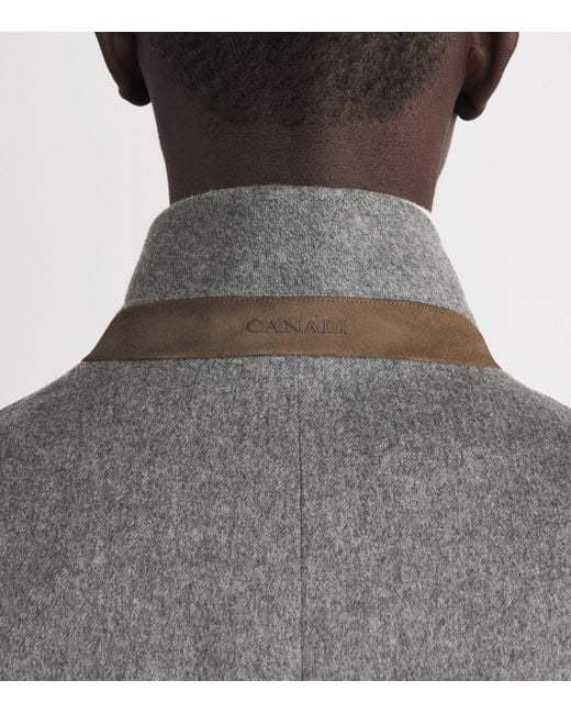 Canali Gray Cashmere Jacket for men