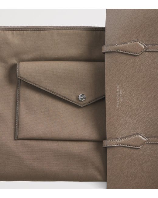 Tory Burch Brown Leather Perry Tote Bag