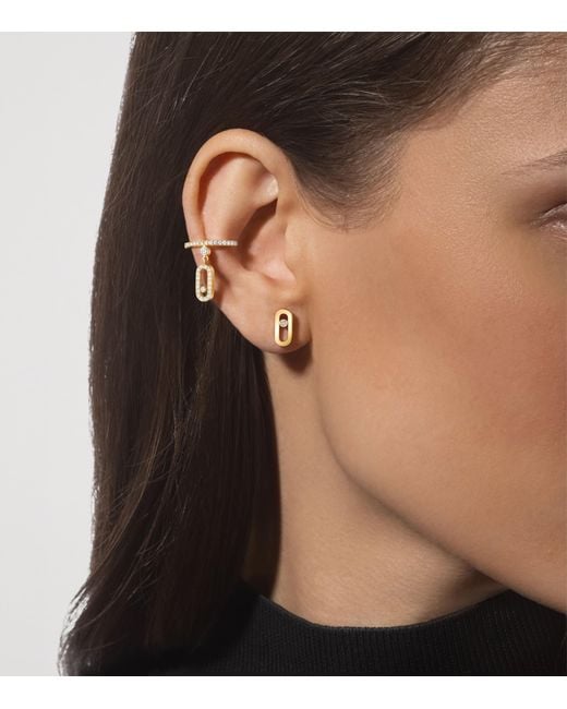 Messika Metallic Move Uno And Diamond Stud Earrings